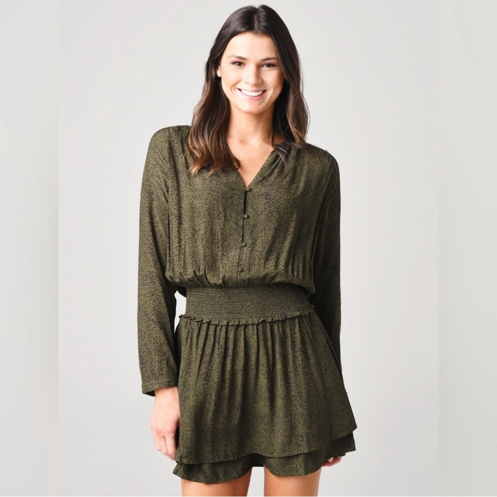 Elegant Olive Green Dress